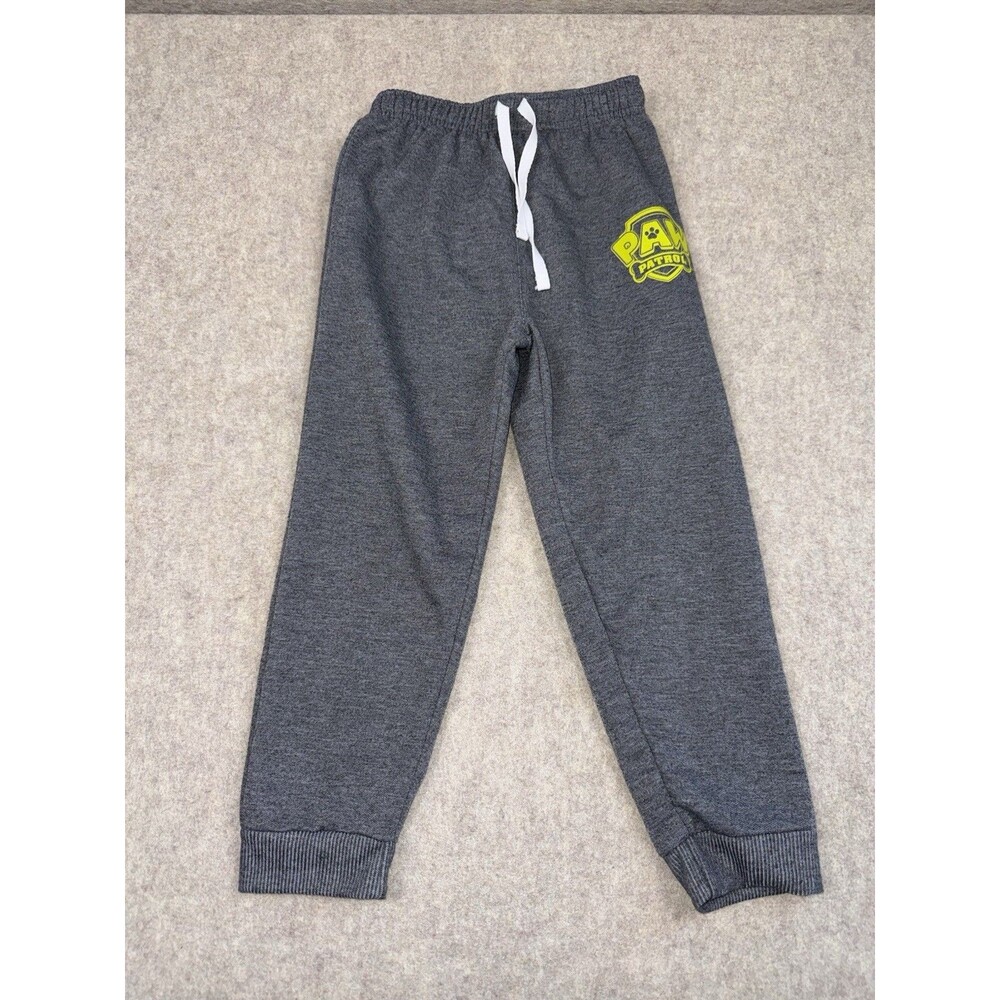 Nickelodeon Boys Size 5/6 Gray Sweatpants Joggers Neon Logo